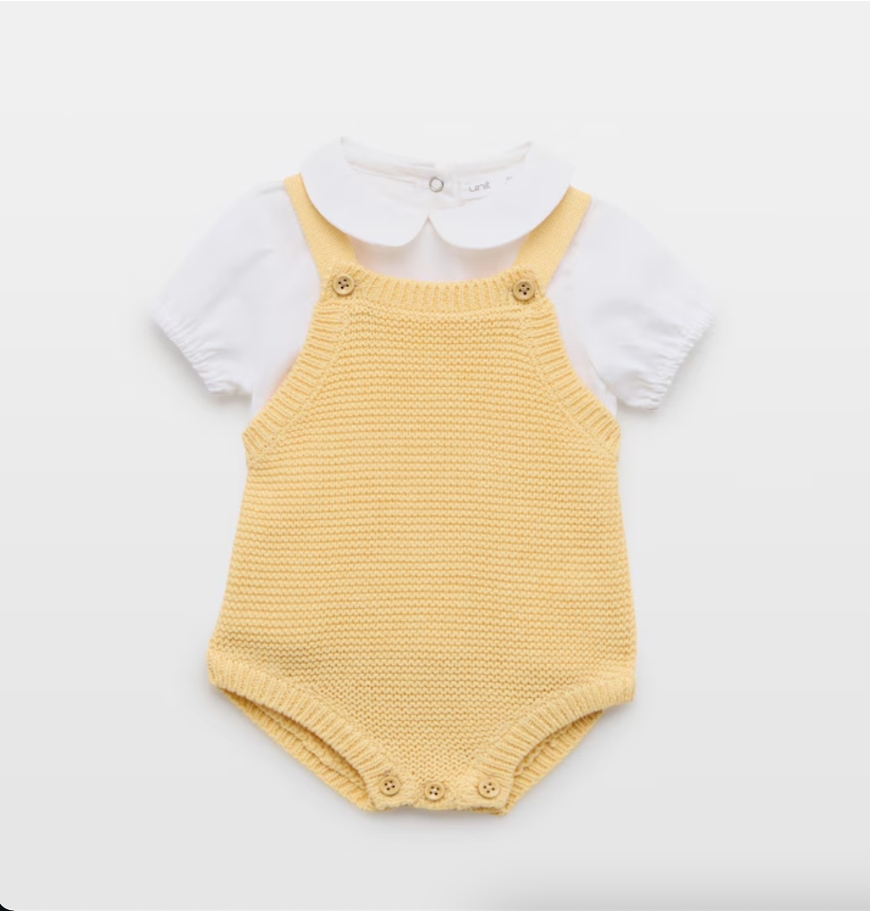 Peto amarillo tirantes manga corta