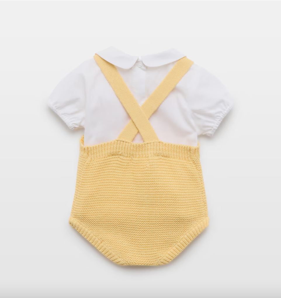 Peto amarillo tirantes manga corta