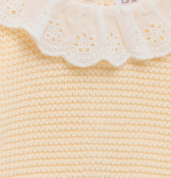 Conjunto 2 piezas tricot amarillo claro