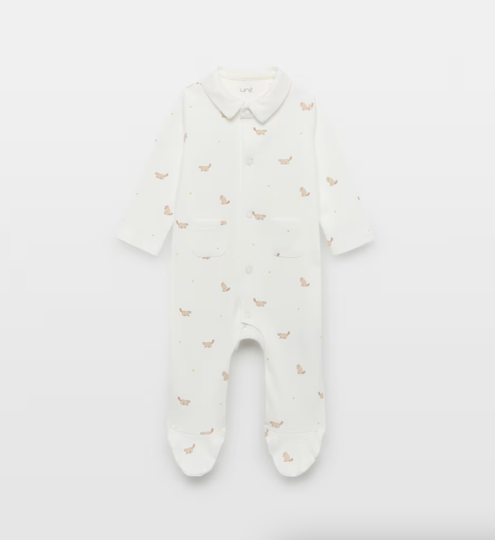 Mameluco estampado de castores