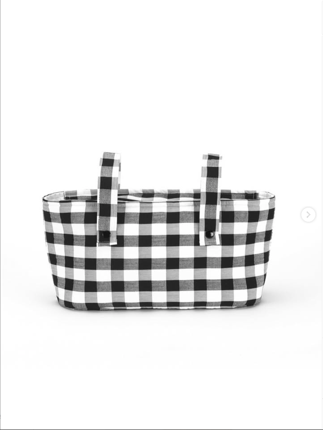 Bolsa carriola mini vichy cuadros negros