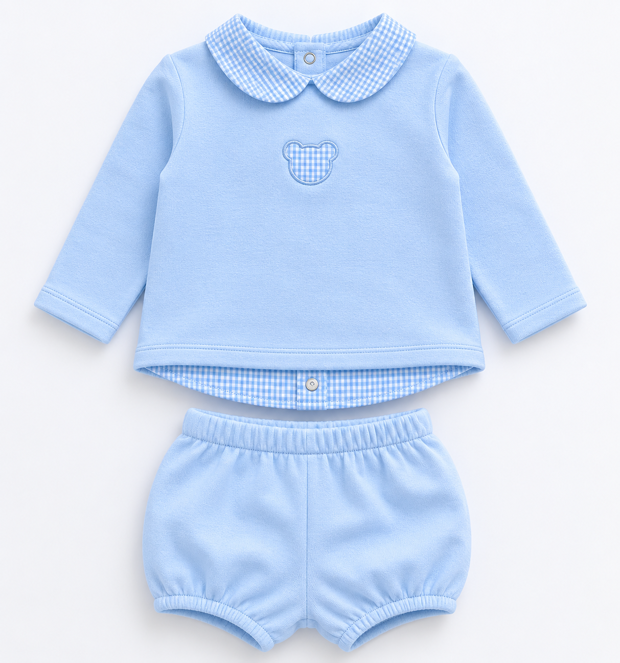 Conjunto afelpado niño baby blue