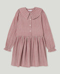 Vestido vino con rayas