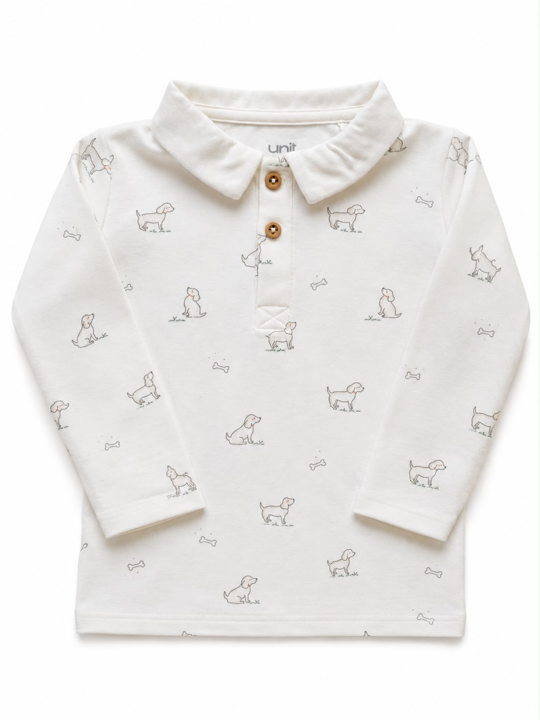 Conjunto estampado de 2 piezas de perrito