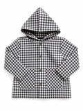 Chaqueta con Capucha Cuadros Vichy Blanco/Negro