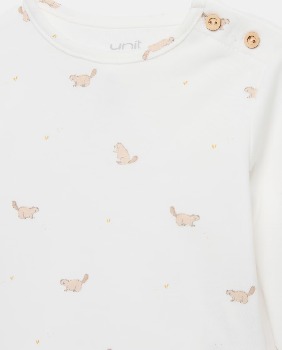 Conjunto Castores Unit - detalle estampado castores