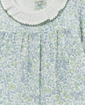 Mameluco hojas verdes grises - detalle cuello